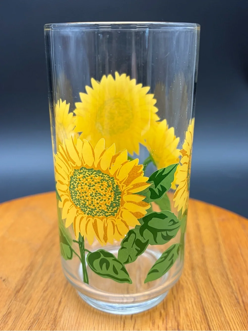 Libbey vintage sunflower